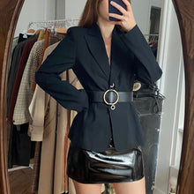 Charger l&#39;image dans la galerie, Vintage Versace black blazer
