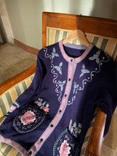 Charger l&#39;image dans la galerie, Vintage navy long cardigan
