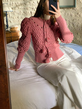 Charger l&#39;image dans la galerie, Vintage austrian rose cardigan
