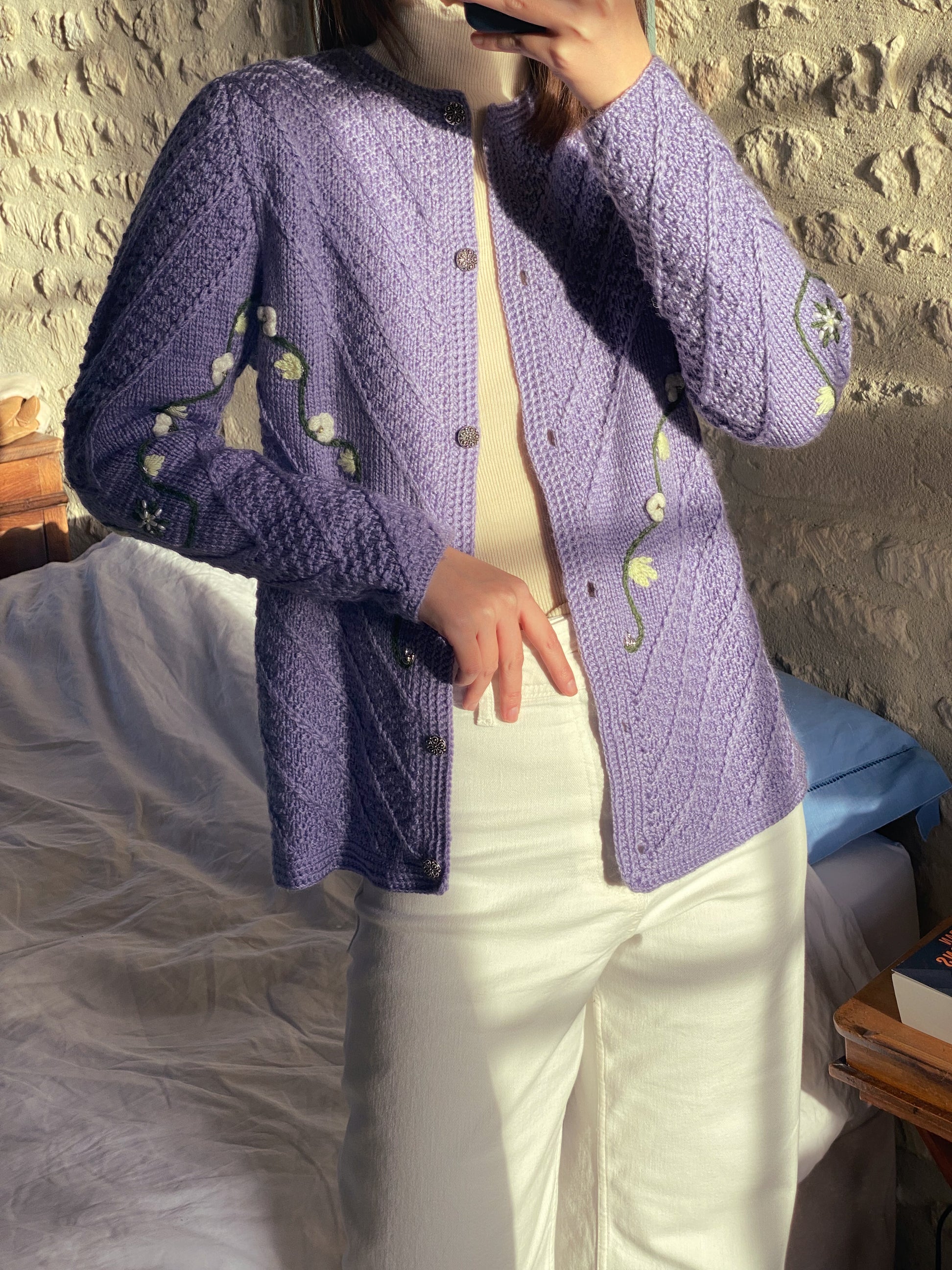 Vintage lilac cardigan