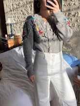 将图片加载到图库查看器，Vintage light grey cardigan
