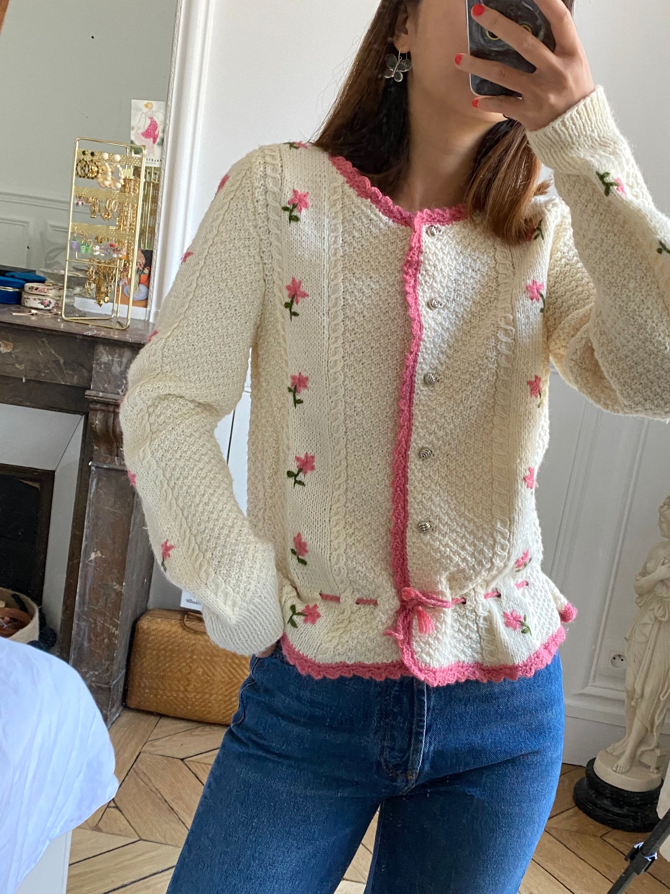 Vintage Austrian cardigan Pink