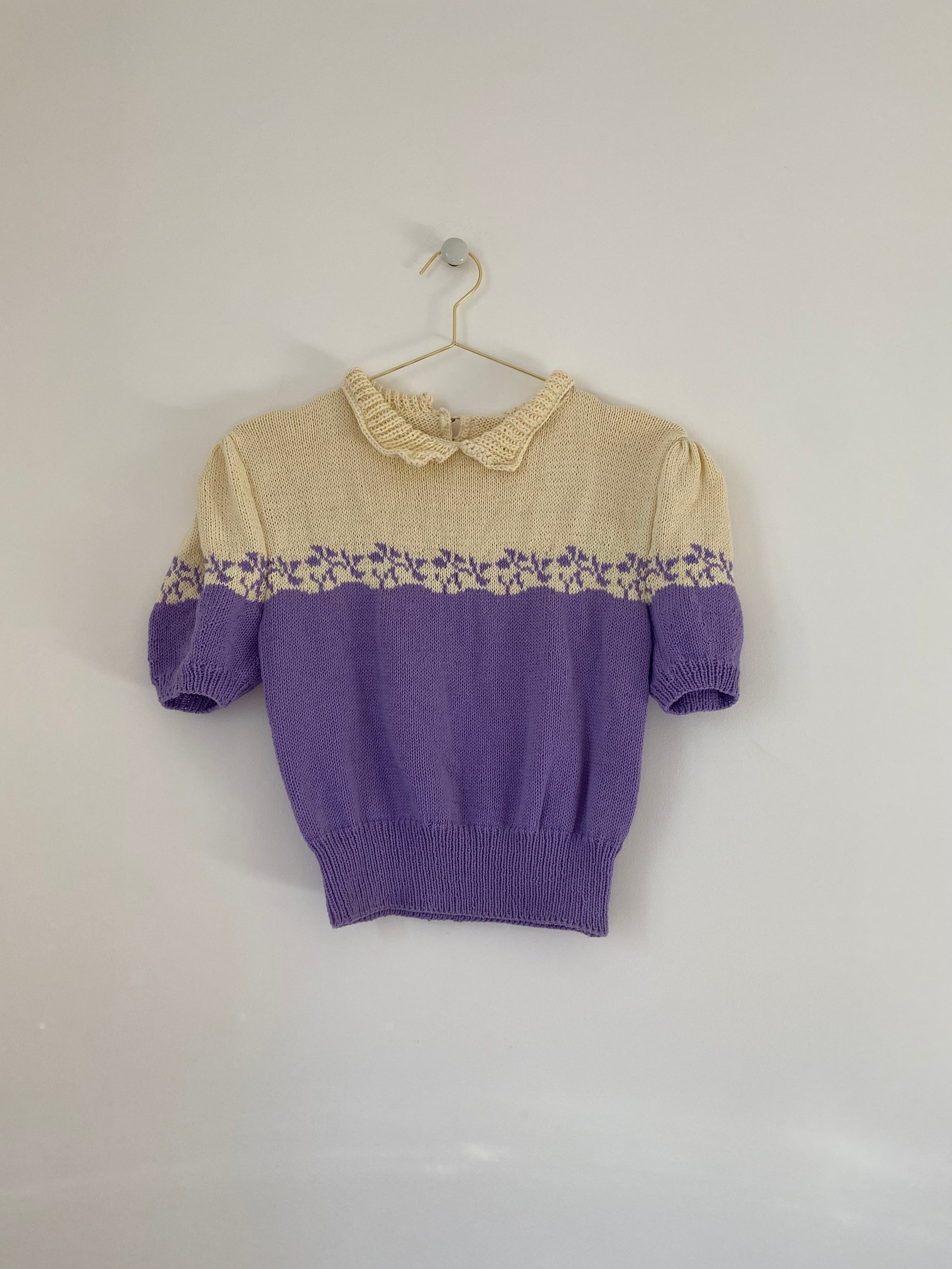 PRE-ORDER Hand knitted purple pullover