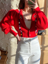 将图片加载到图库查看器，Vintage Tyrol red cardigan
