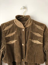 将图片加载到图库查看器，Veste corduroy cuir 70s
